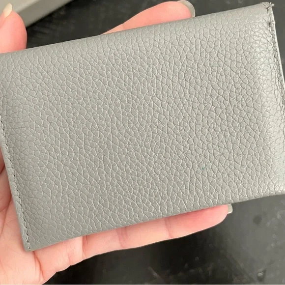 Alexander McQueen Grey Leather Envelope Card Holder - Picture 2 of 13